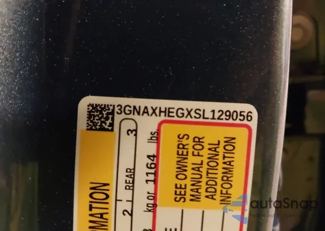 2025 Chevrolet Equinox Fwd Lt из США, поврежденный, VIN 3GNAXHEGXSL129056